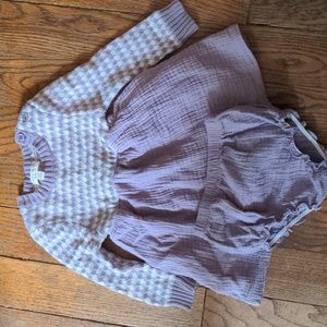 Beautiful Chelsea & Violet lavender sweater dress 18 month